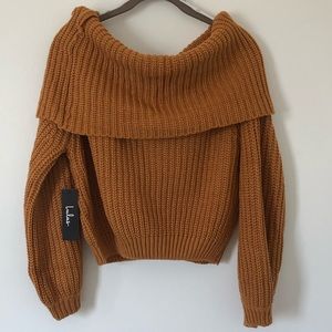 off shoulder sweater
